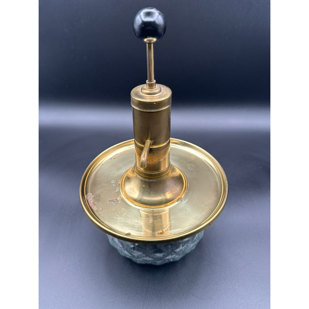 Vintage Park Industries Glass and Brass Decanter Pump Dispenser Mid Century - Picture 6 of 10